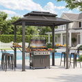 xBeStill Haven™ 6’ x 8’ Outdoor Grill Gazebo with Shelves for Calm Backyard Living